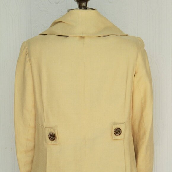 60's summer Jacques Heim linen cropped jacket - Picture 2 of 3